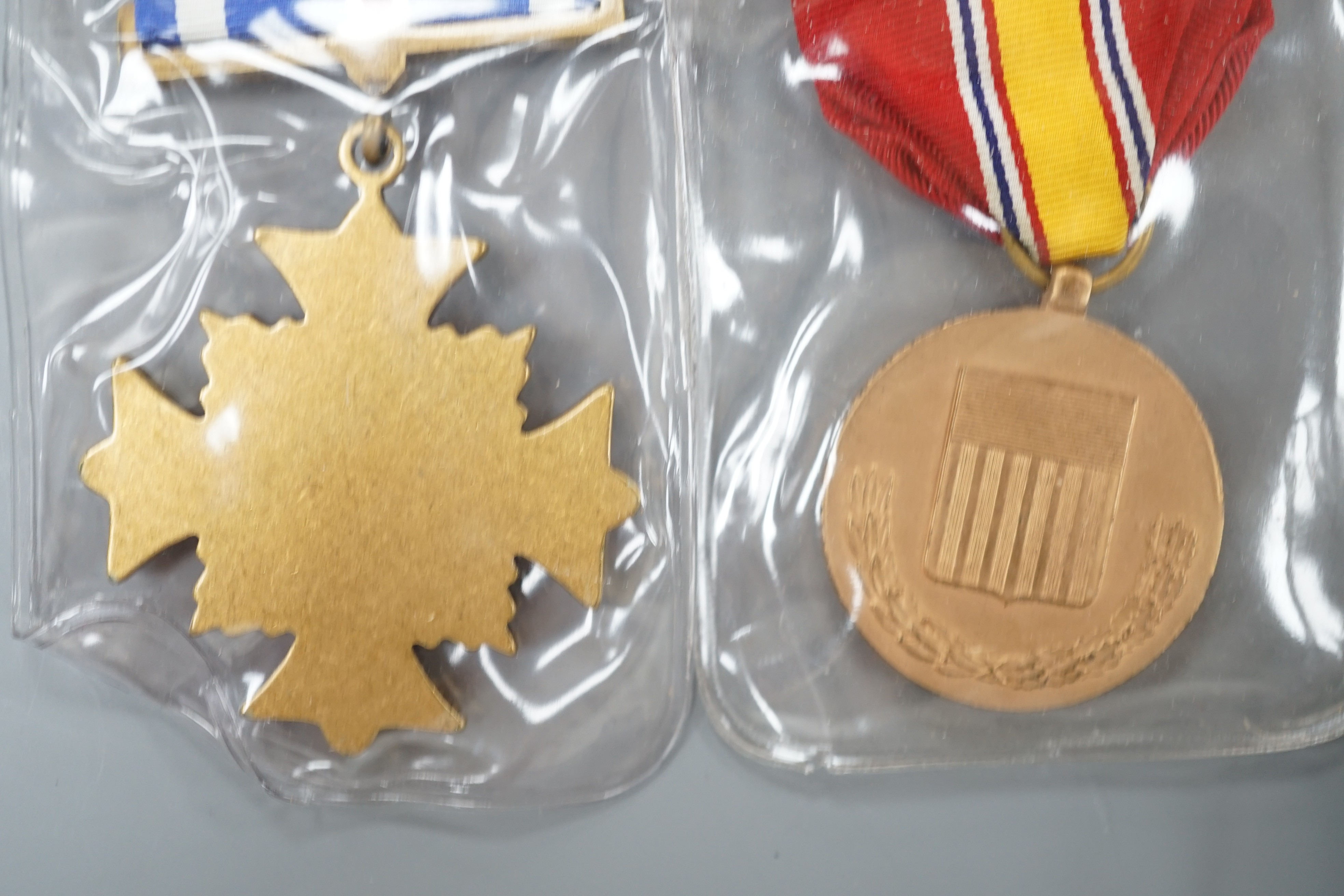 Four U.S. forces unnamed military medals to include